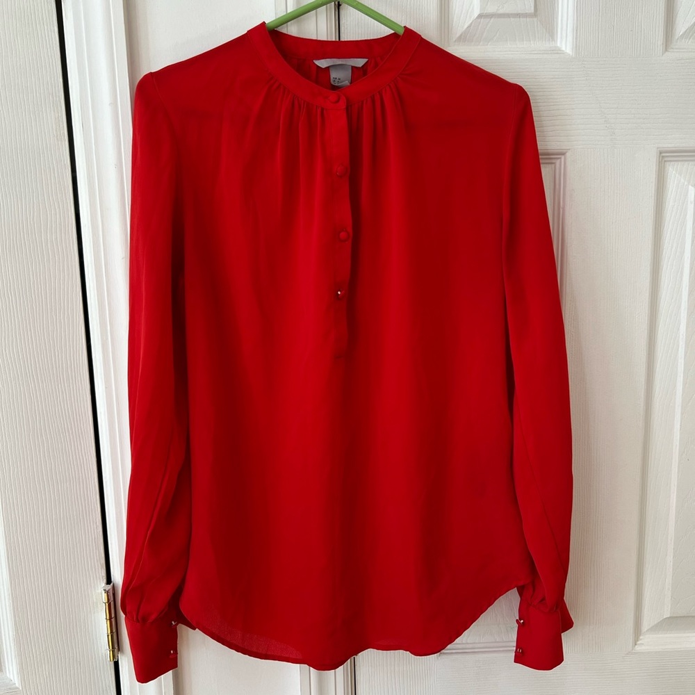 Red blouse H&M US 4